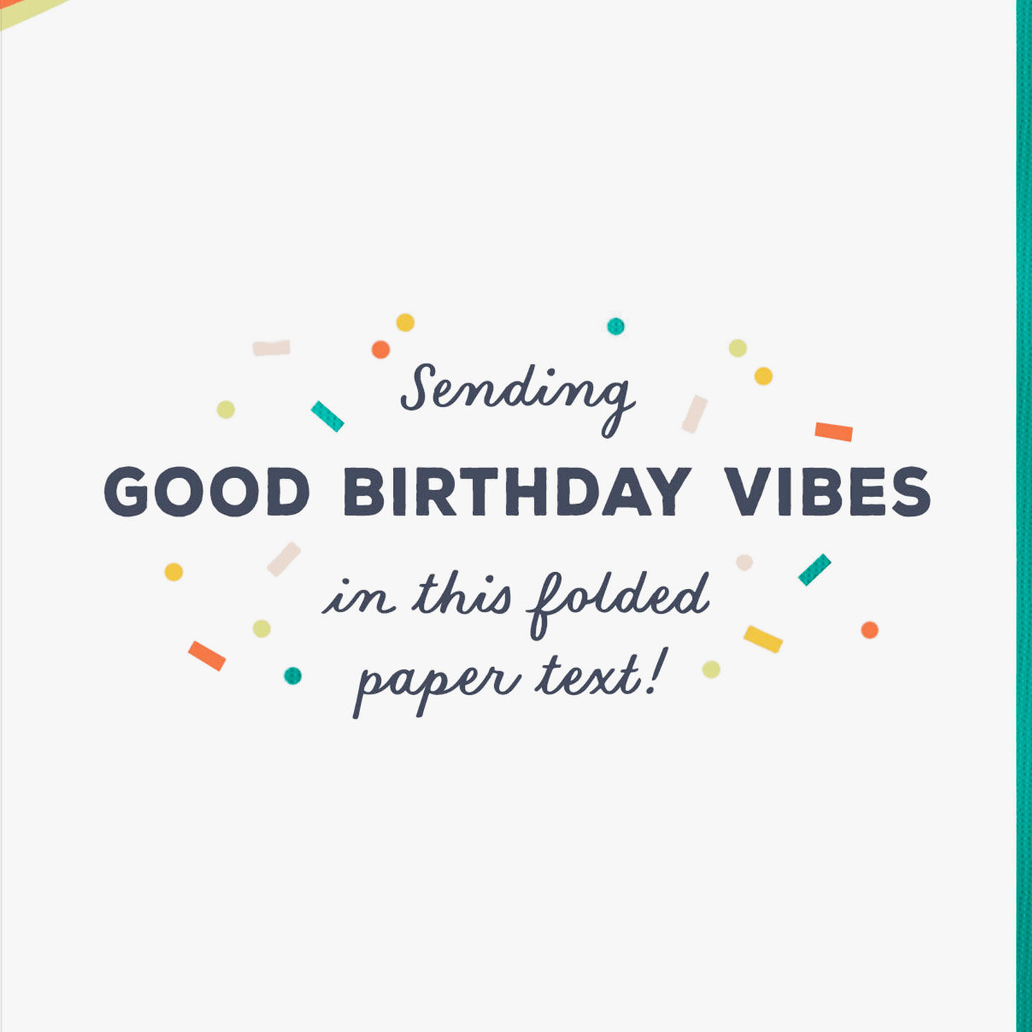 Folded Paper Text Birthday Card, , large image number 2
