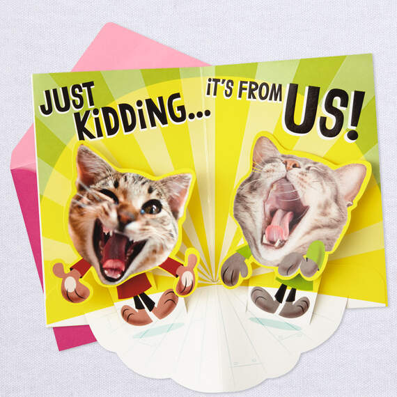 Fancy Cats Funny Pop-Up Mother's Day Card From Both, , large image number 4