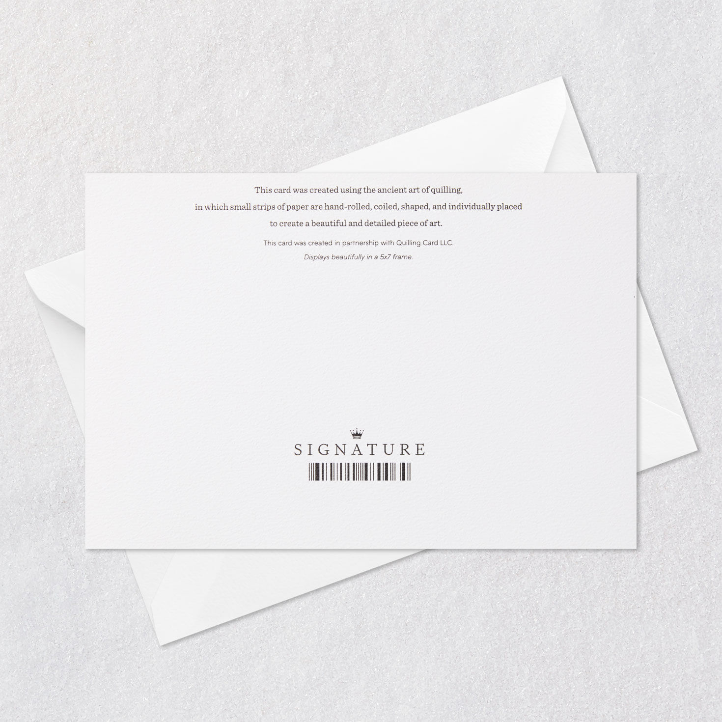 Tropical Flowers Quilling Papercraft Birthday Card Card Back with Envelope image number 7