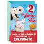 Peanuts® Snoopy and Woodstock Pop Up 2nd Birthday Card, , large image number 1
