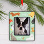 Dogs on Green Photo Frame Christmas Ornament Hanging on tree image number 2