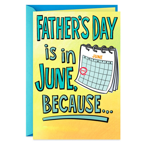 A Month After Mother's Day Funny Father's Day Card, 
