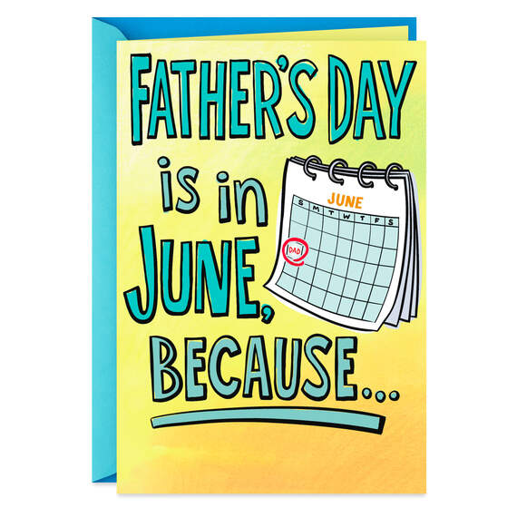 A Month After Mother's Day Funny Father's Day Card