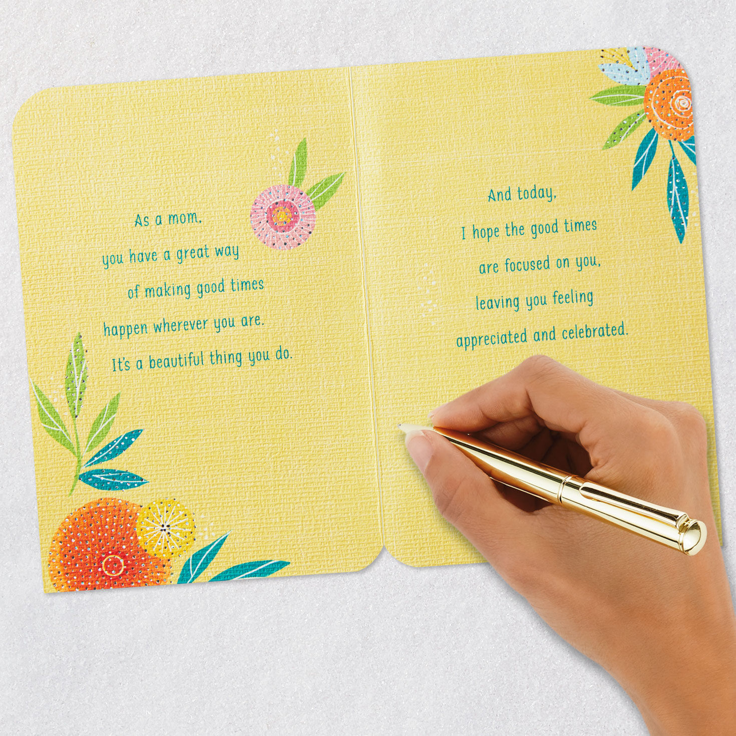 Vibrant Flowers Happy Mother's Day Card Signing card image number 7