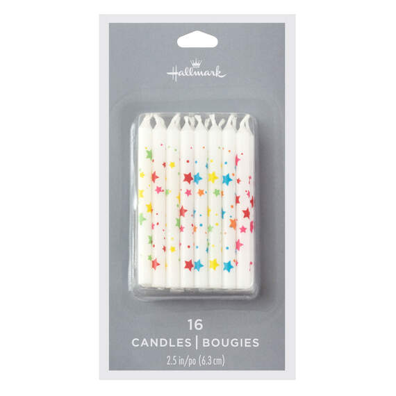 Scattered Stars White Birthday Candles, Set of 16, , large image number 2