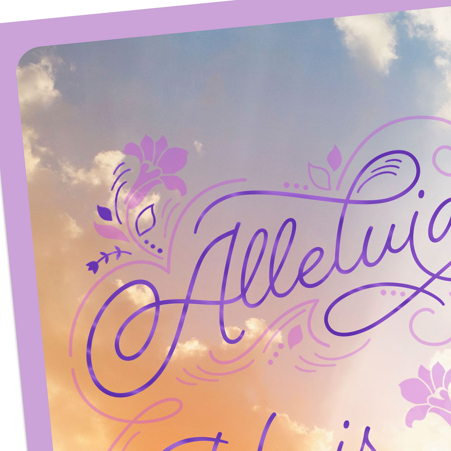 Sun Through Clouds Religious Easter Card Card Front Detail image number 5