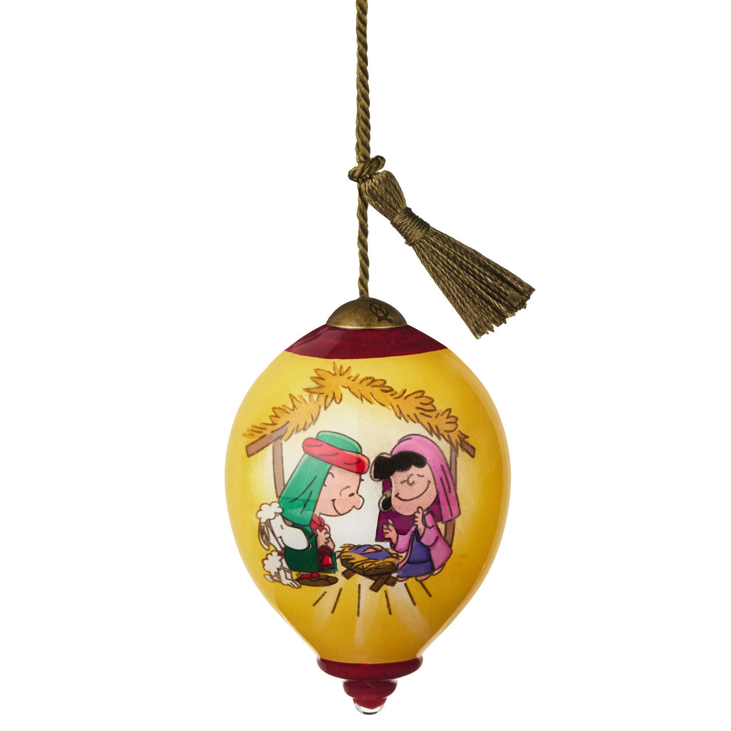 Peanuts® Ne'Qwa Art® Christmas Pageant Hand-Painted Glass Hallmark Ornament