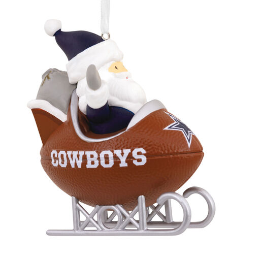 NFL Dallas Cowboys Santa Football Sled Hallmark Ornament, 