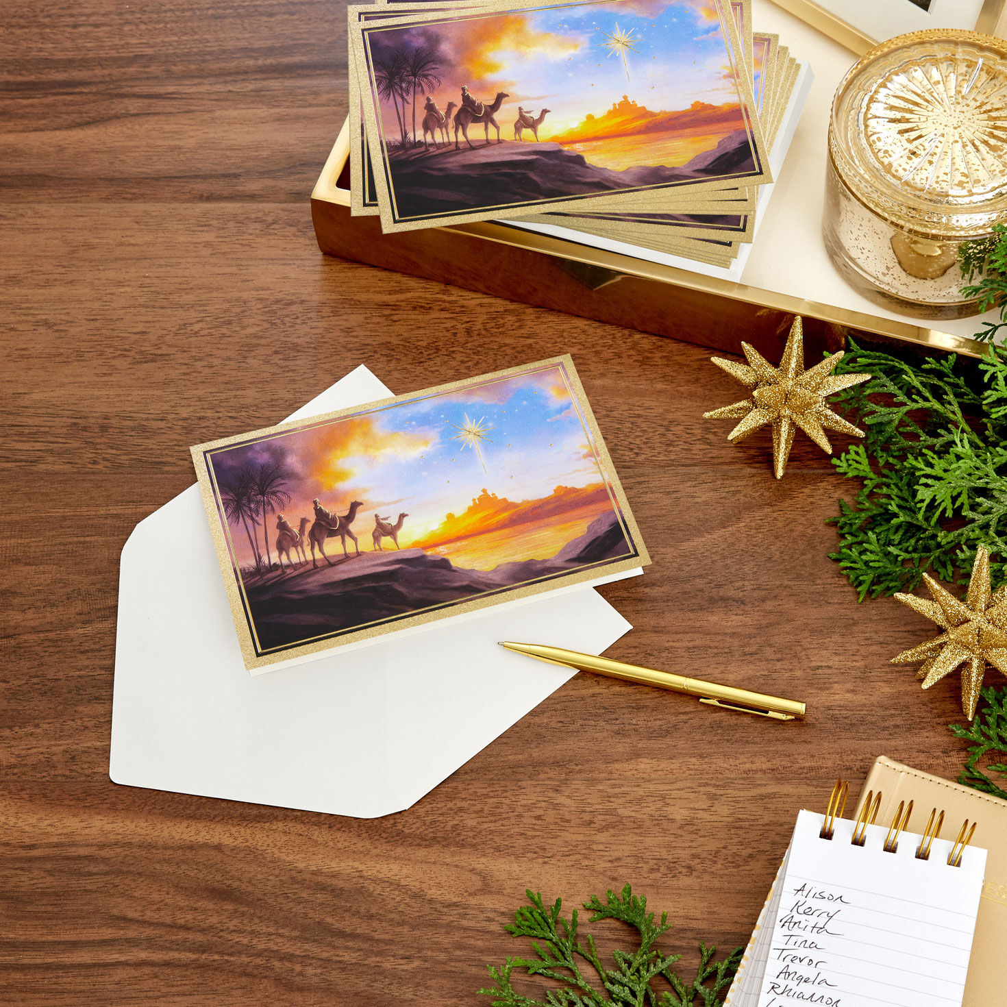 Three Wise Men Boxed Christmas Cards in use image number 7