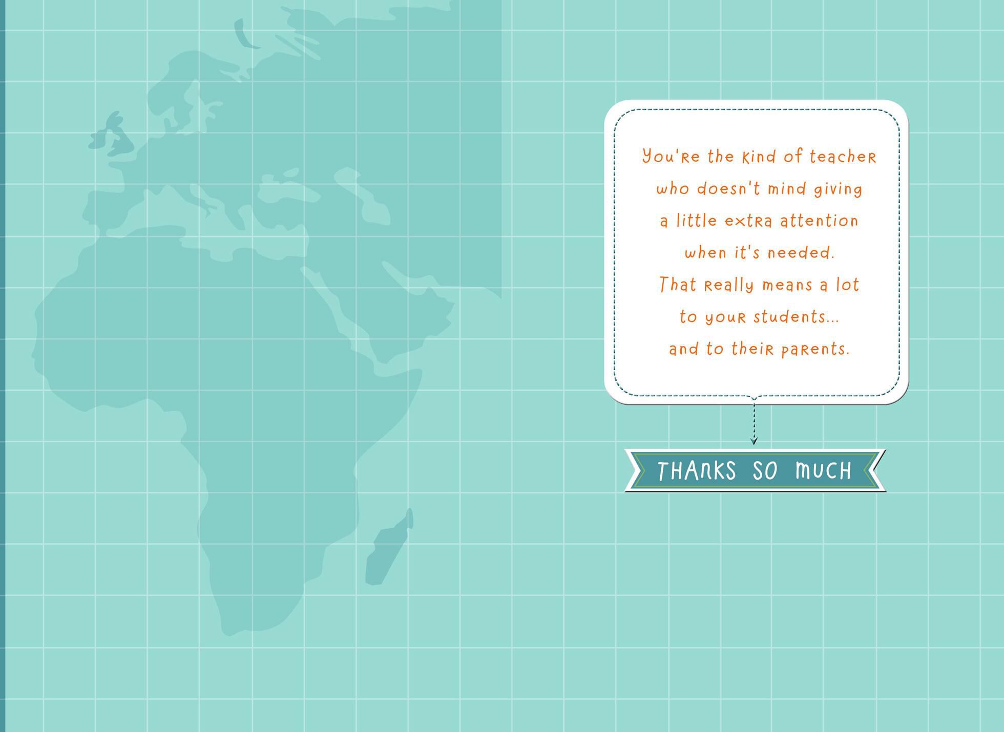 Globe Teacher Appreciation Card