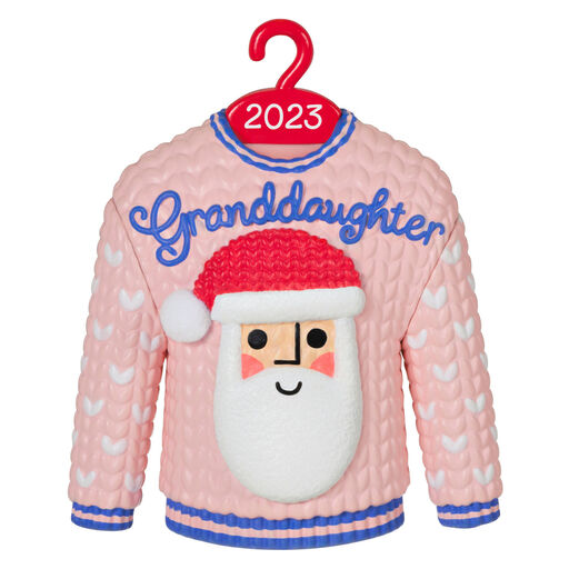 Granddaughter Christmas Sweater 2023 Ornament, 