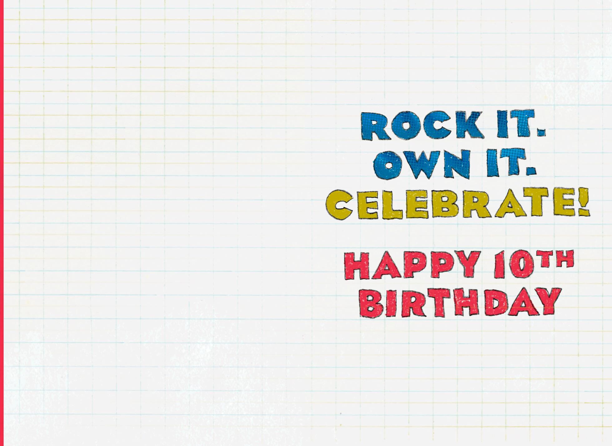 Epic 10th Birthday Card