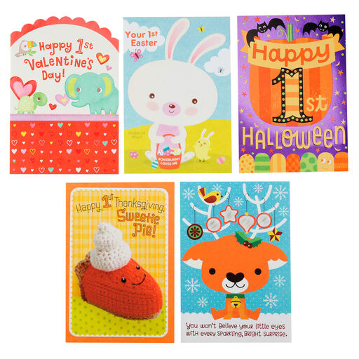 Assorted Baby's First Holiday Celebrations Cards, Pack of 5, 