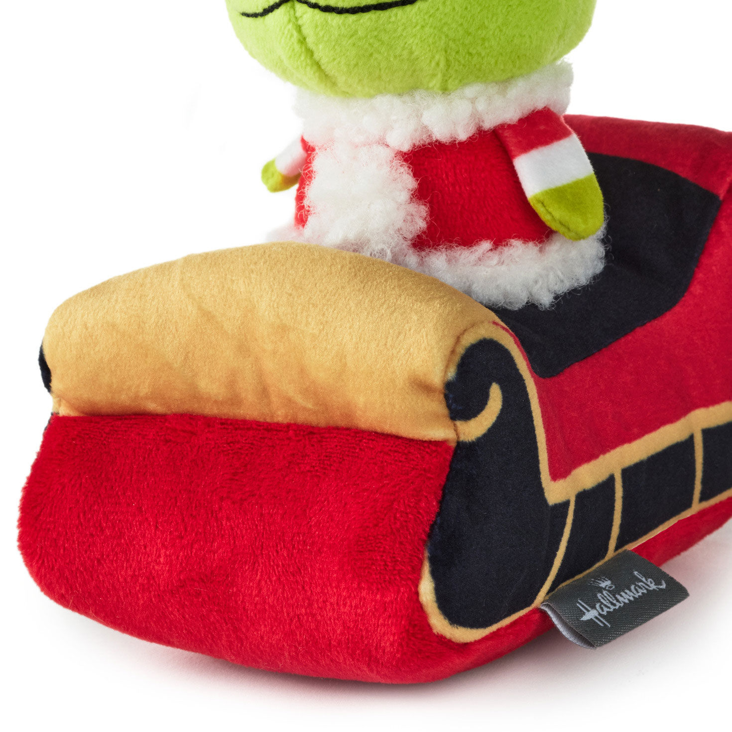 Grinch in Sleigh Plush Toy upclose detail image number 5