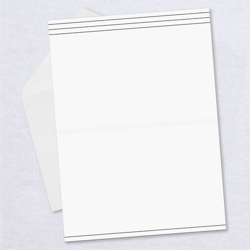 Personalized Black Lines on White Photo Card, 