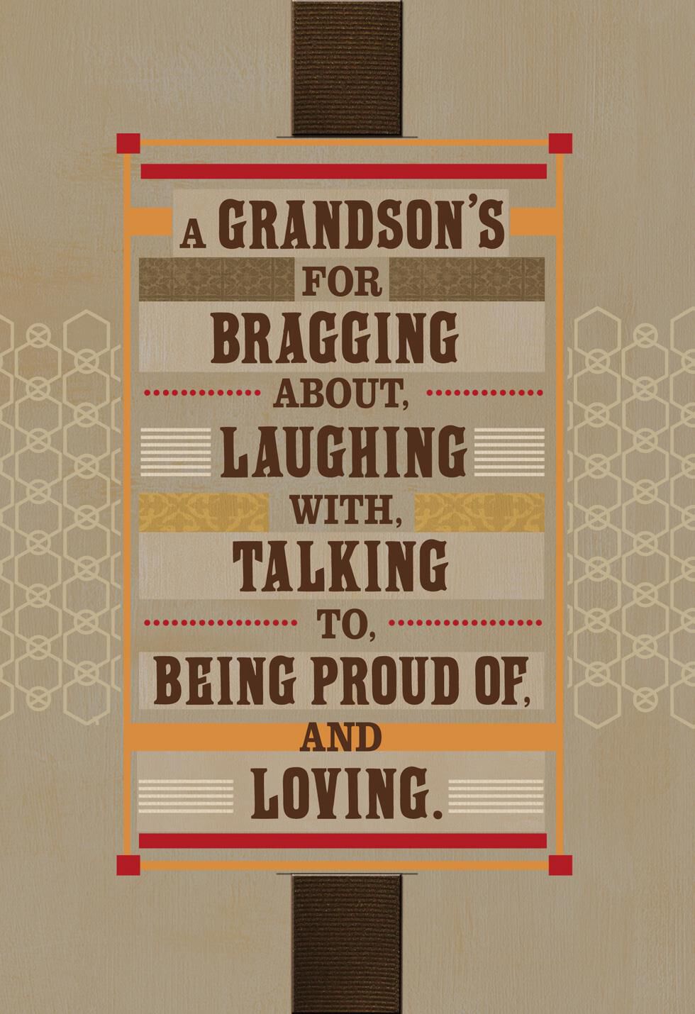 So Proud of You, Grandson Birthday Card