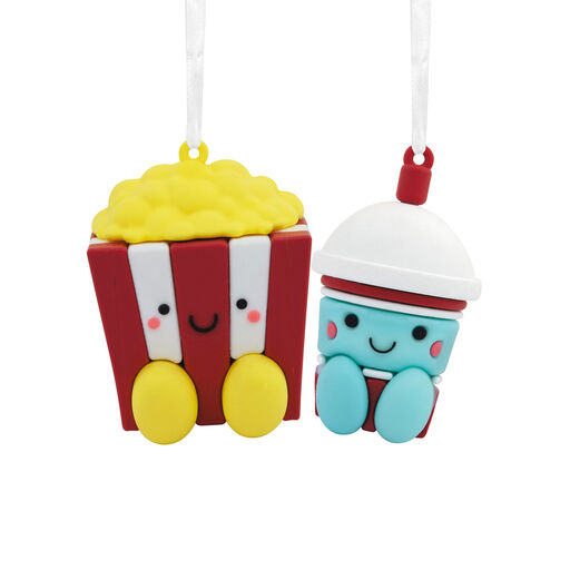 Better Together Popcorn & Slushie Magnetic Hallmark Ornaments, Set of 2, 