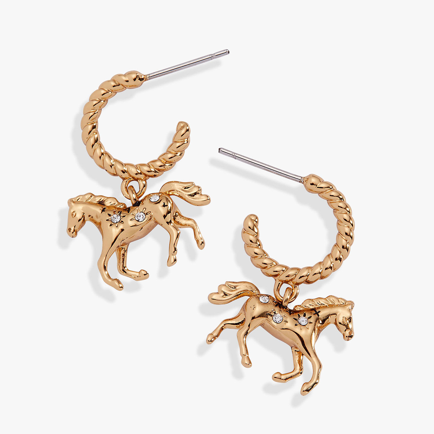 Alex And Ani Horse Girl Huggie Hoop Earrings