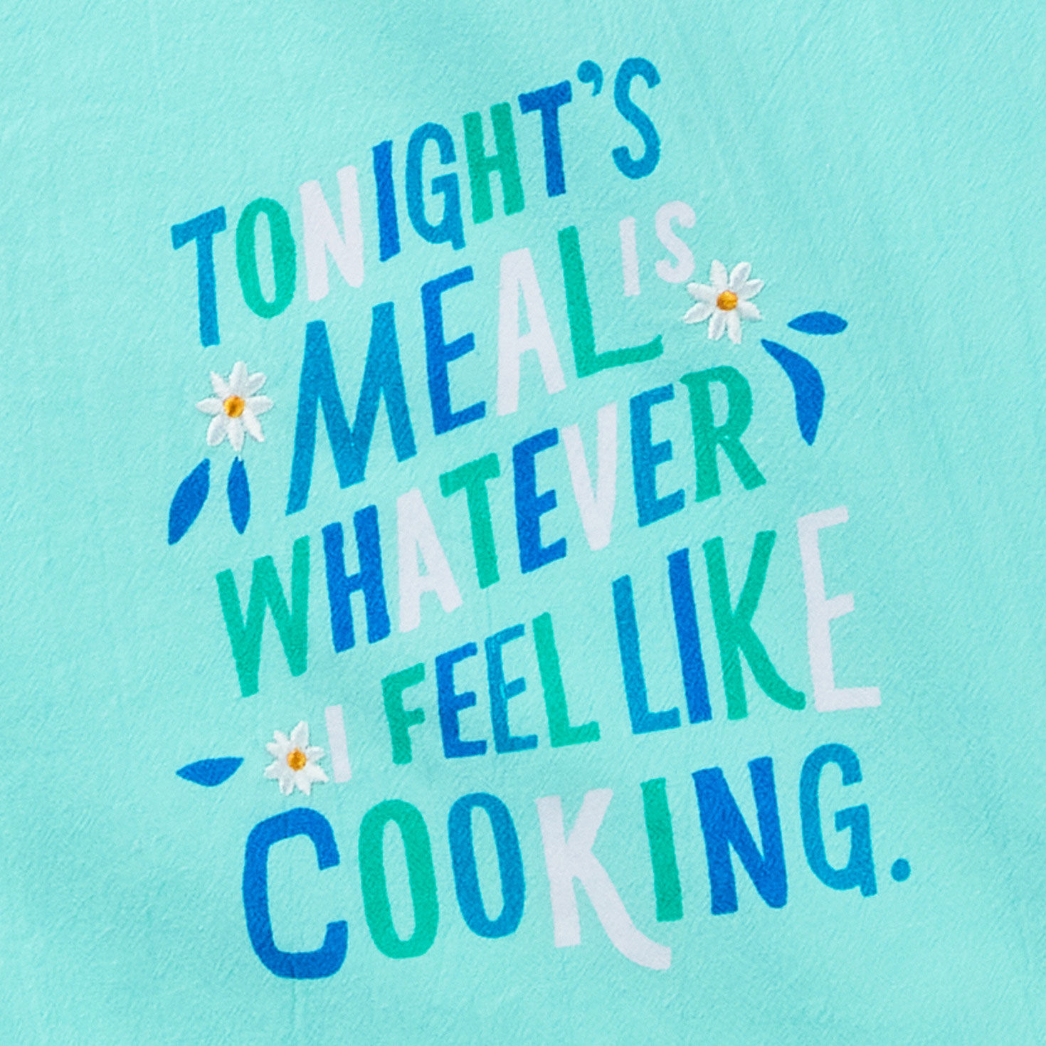 Tonight's Meal Funny Kitchen Towel closeup view image number 3