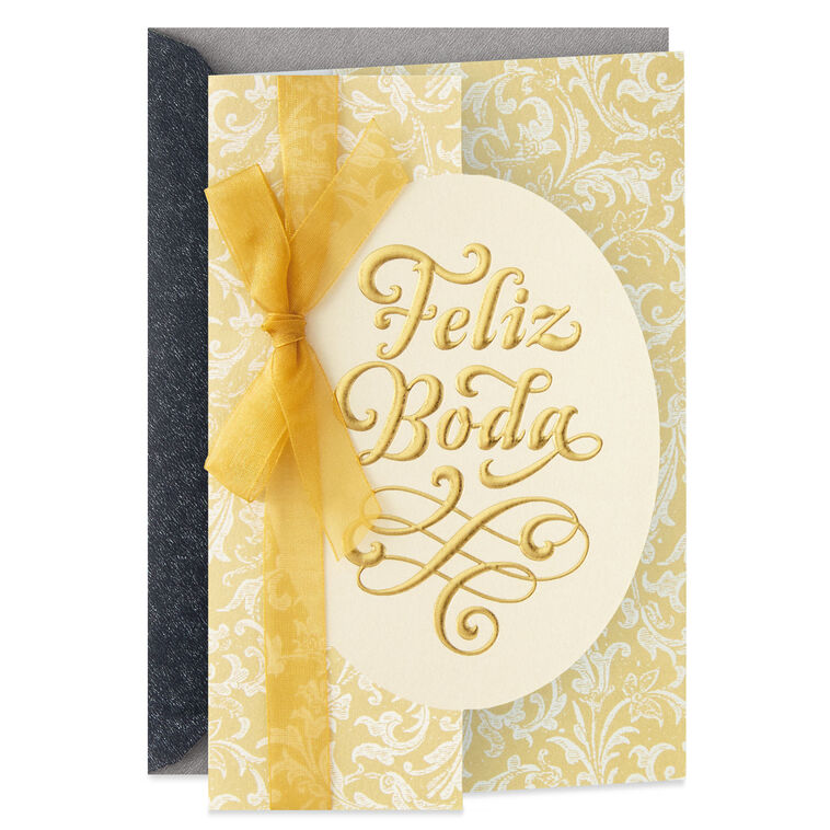Shared Experiences and Unforgettable Places Spanish-Language Wedding Card for Couple