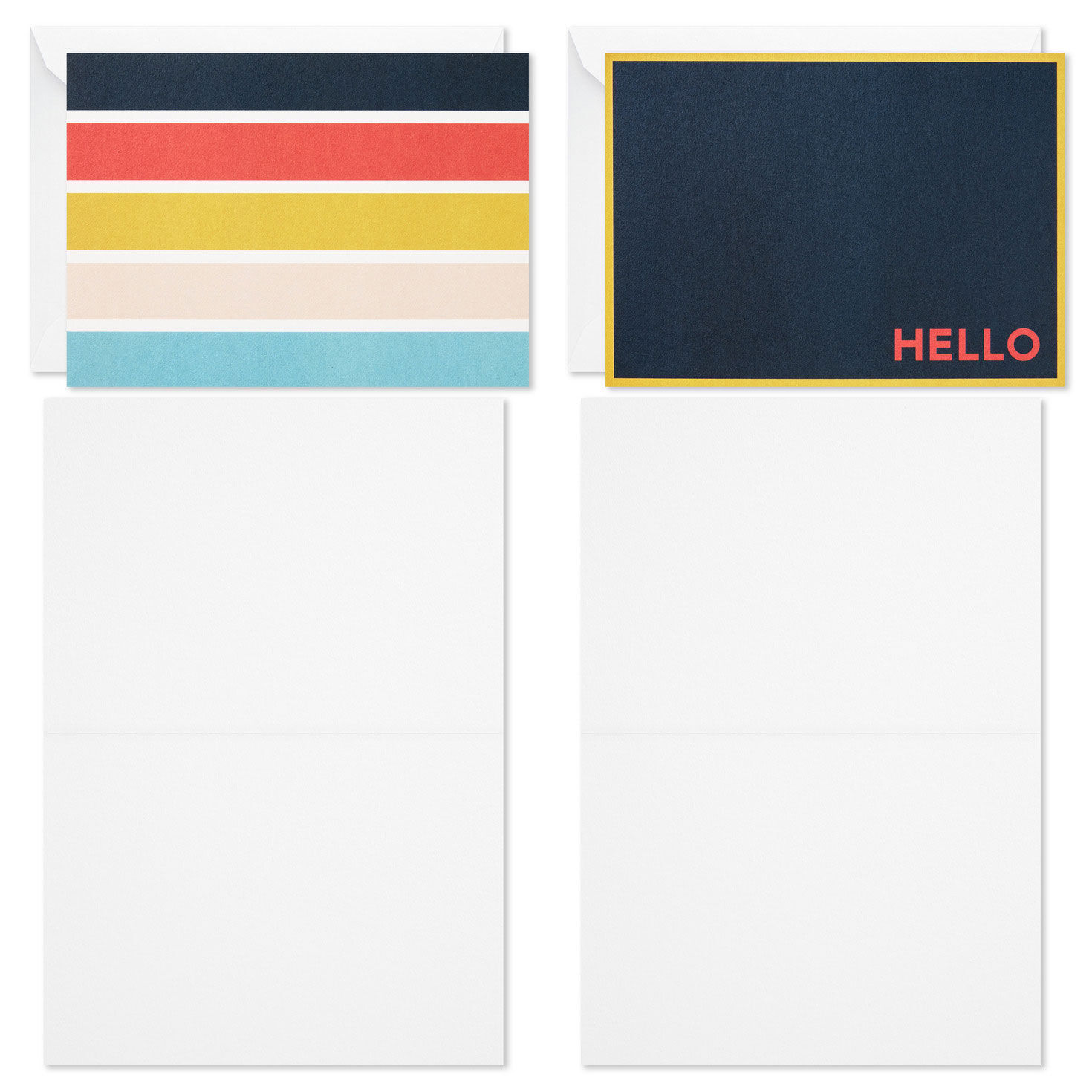 Masculine Designs Boxed Blank Note Card Assortment Card Fronts with open cards image number 3