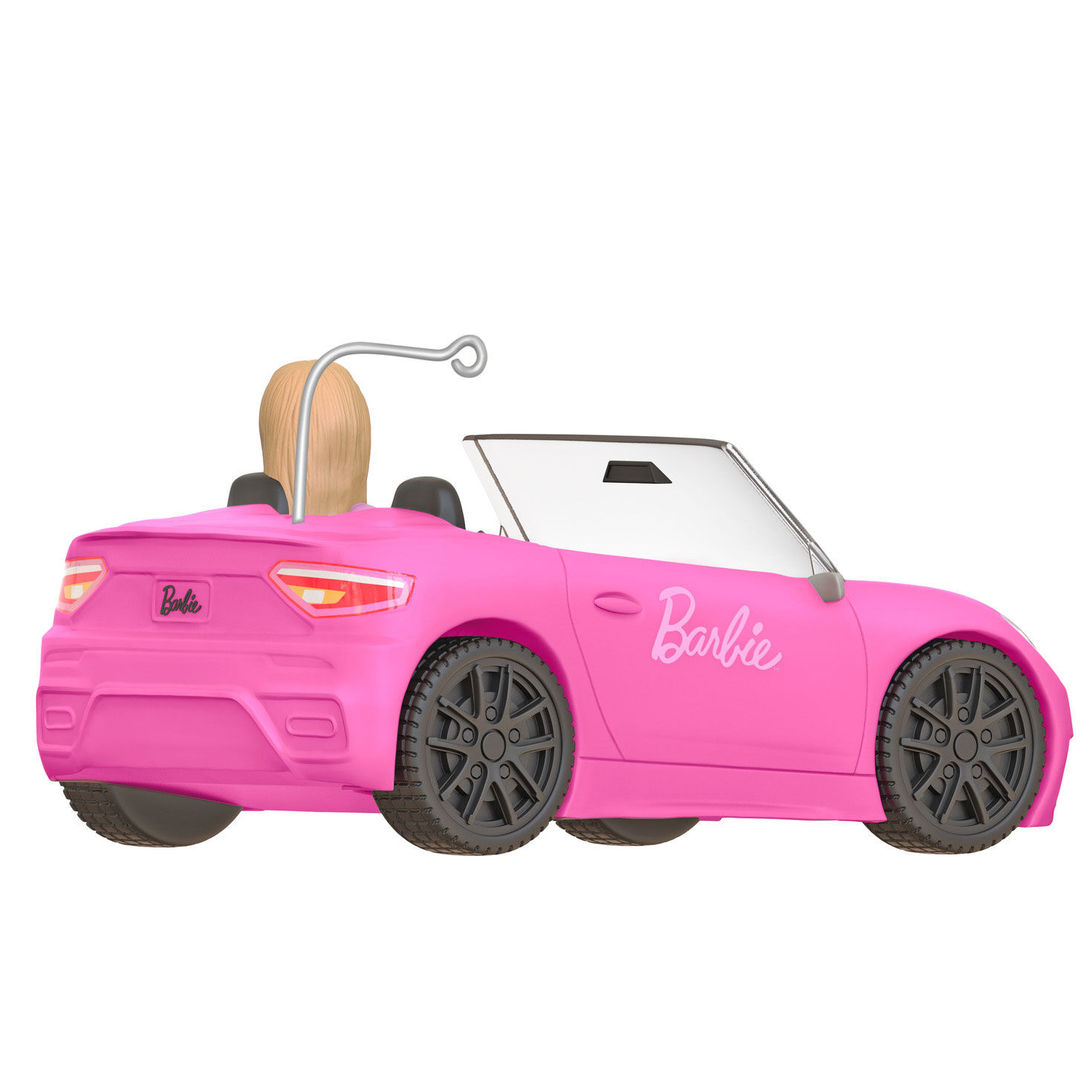 Barbie in Pink Convertible Car Keepsake Ornament Back image number 6