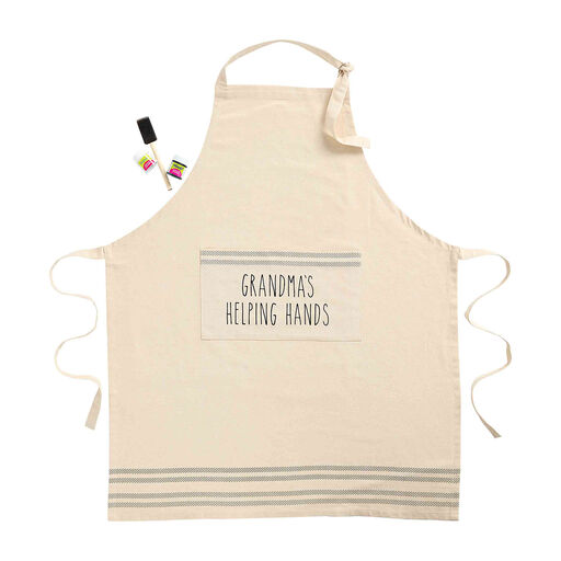 Mud Pie Grandma's Helping Hands Apron With Paint Kit, 
