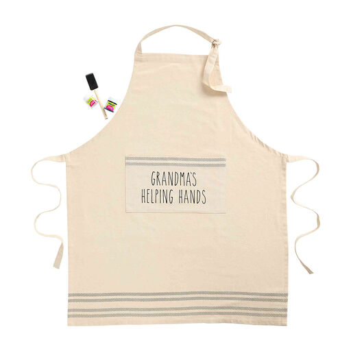 Mud Pie Grandma's Helping Hands Apron With Paint Kit, 