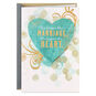 Teal and Gold Heart Husband Anniversary Card  image number 1