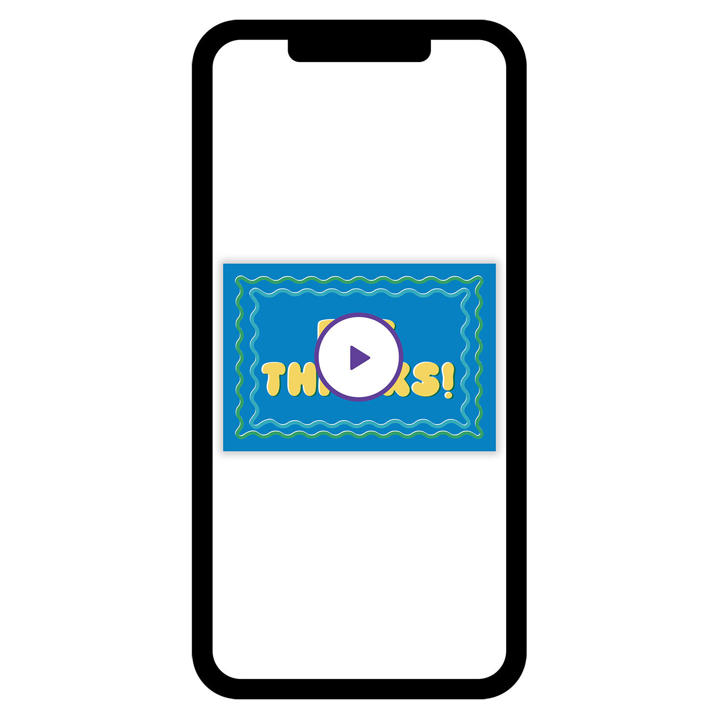 Wavy Ripples Big Thanks Thank You eCard