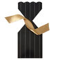 Gold Pinstripe on Black Vertical Treat Box With Tie  image number 5