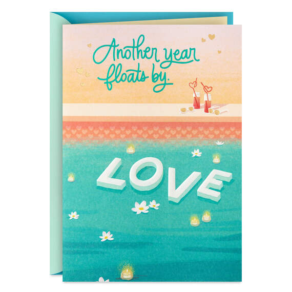 Another Year Floats By Anniversary Card