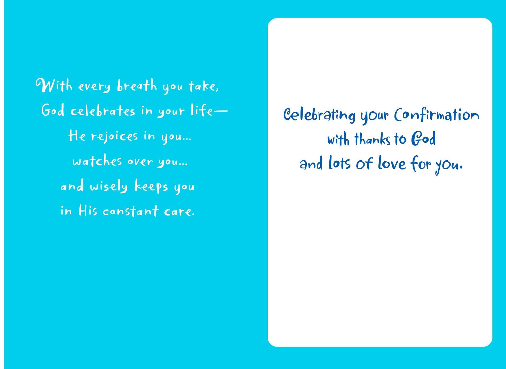 God Celebrates You Confirmation Card for Grandson