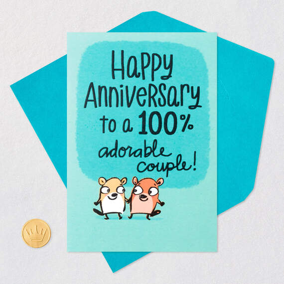 To a 100% Adorable Couple Funny Anniversary Card, , large image number 5