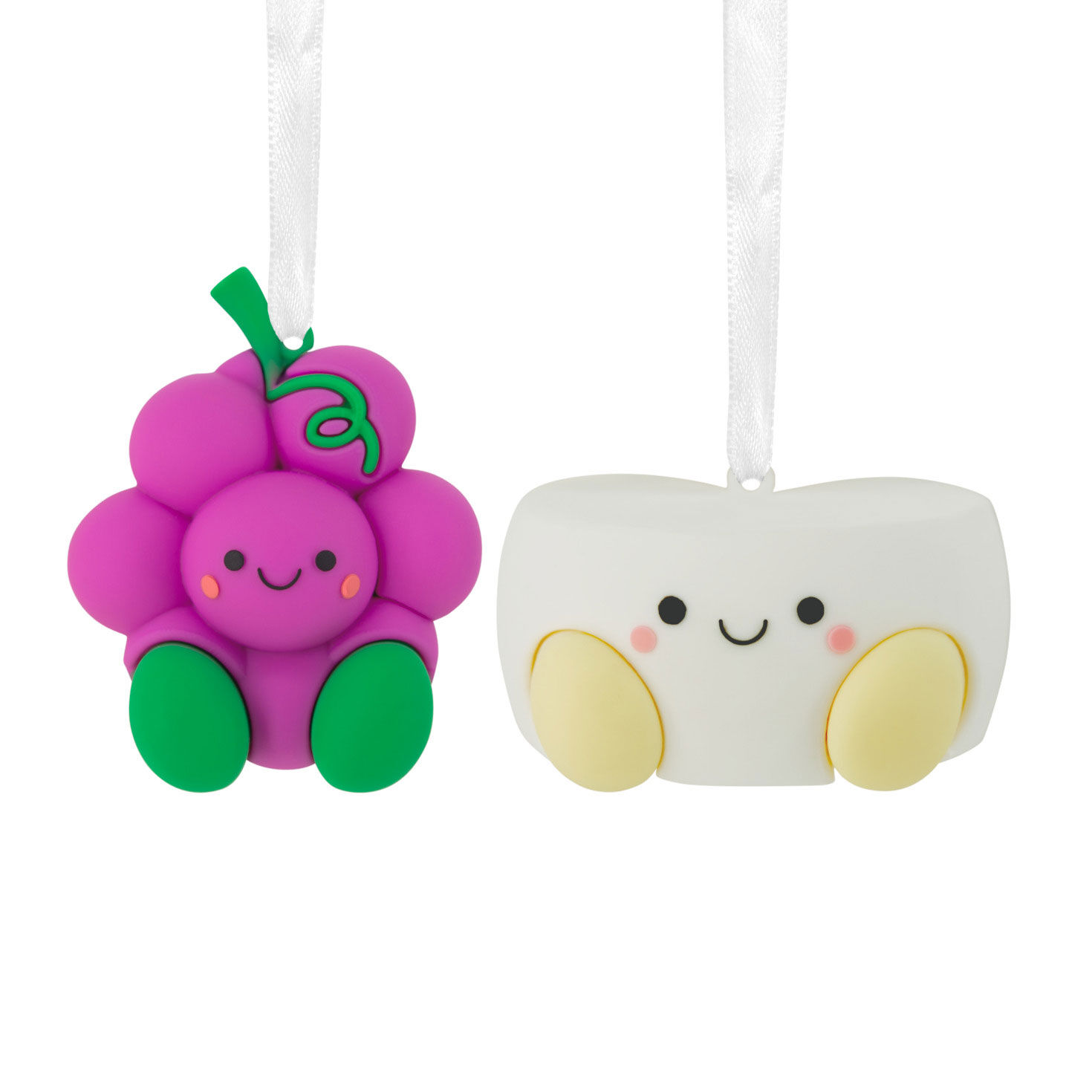 Better Together Cheese and Grapes Magnetic Hallmark Ornaments, Set of 2