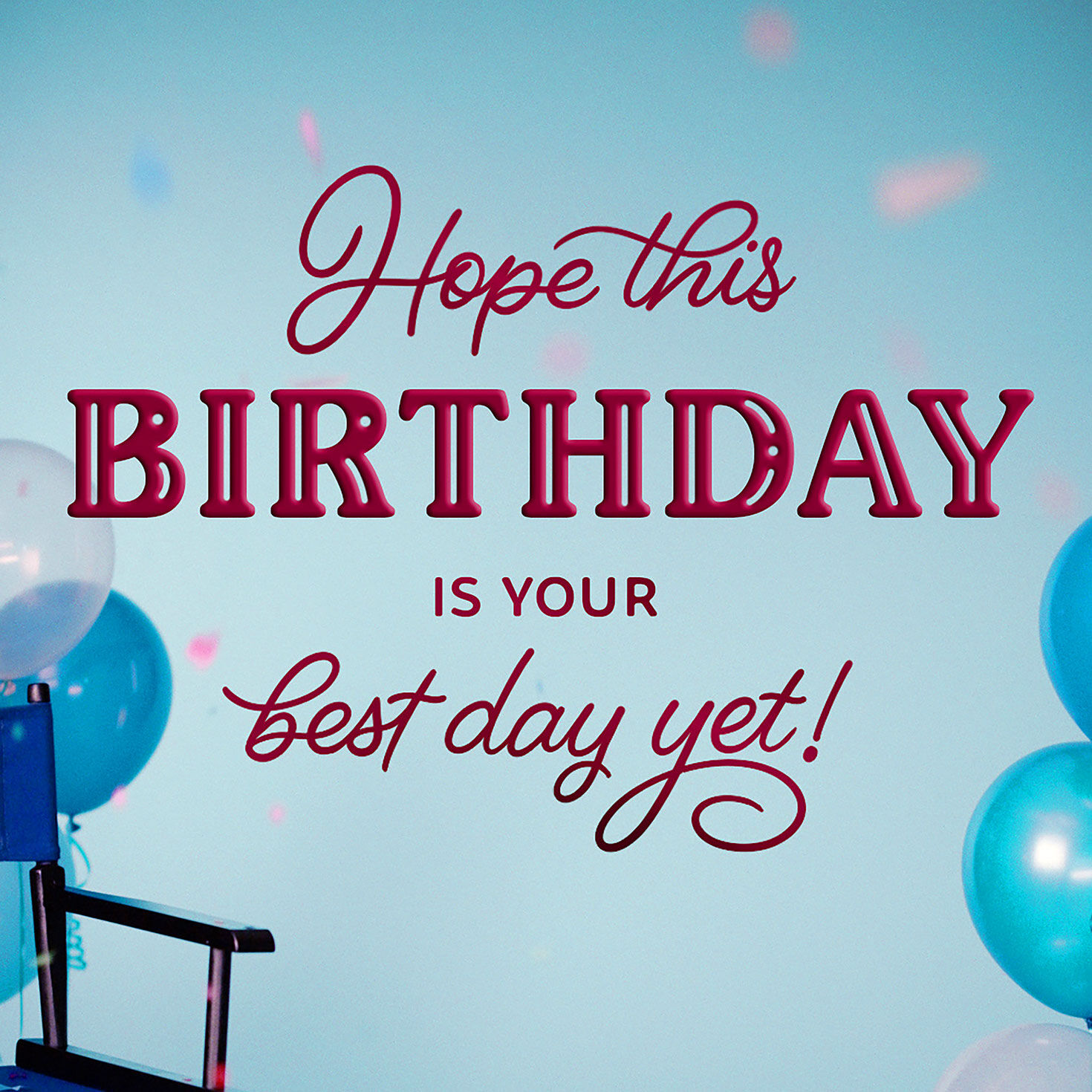 Hallmark Channel Star Birthday Video Card sentiment closeup view image number 2