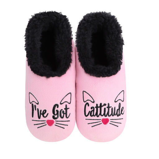 snoozies! I've Got Cattitude Women's Pairables Slippers, 