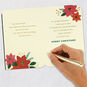 Poinsettia Flowers and Bells Aunt Christmas Card signing card image number 7