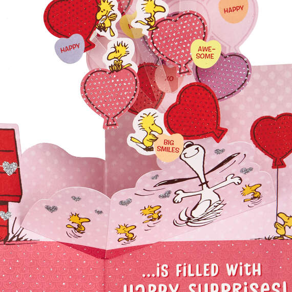 Peanuts® Snoopy and Woodstock Pop-Up Valentine's Day Card, , large image number 5