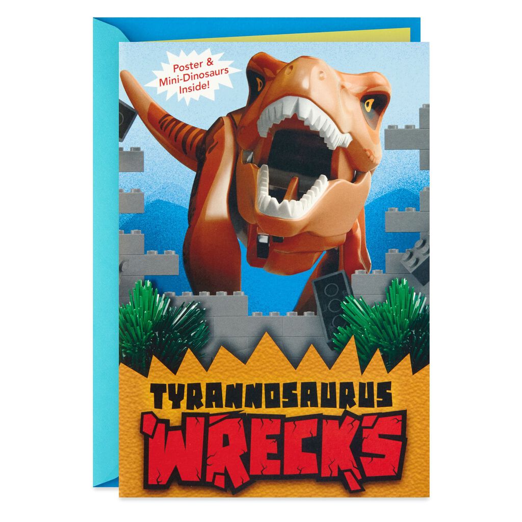 Lego Jurassic World Birthday Card With Poster Greeting Cards