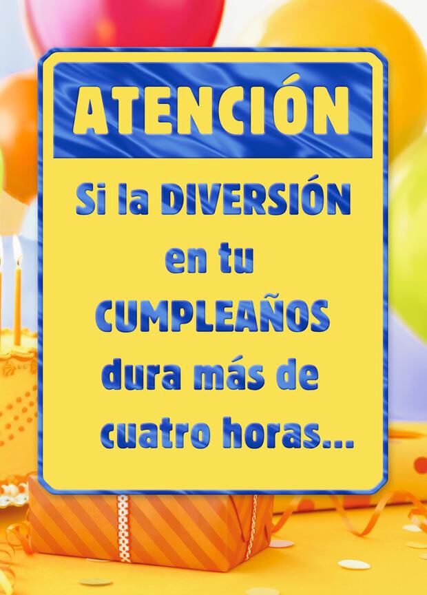 Prolong the Fun Spanish-Language Birthday Card
