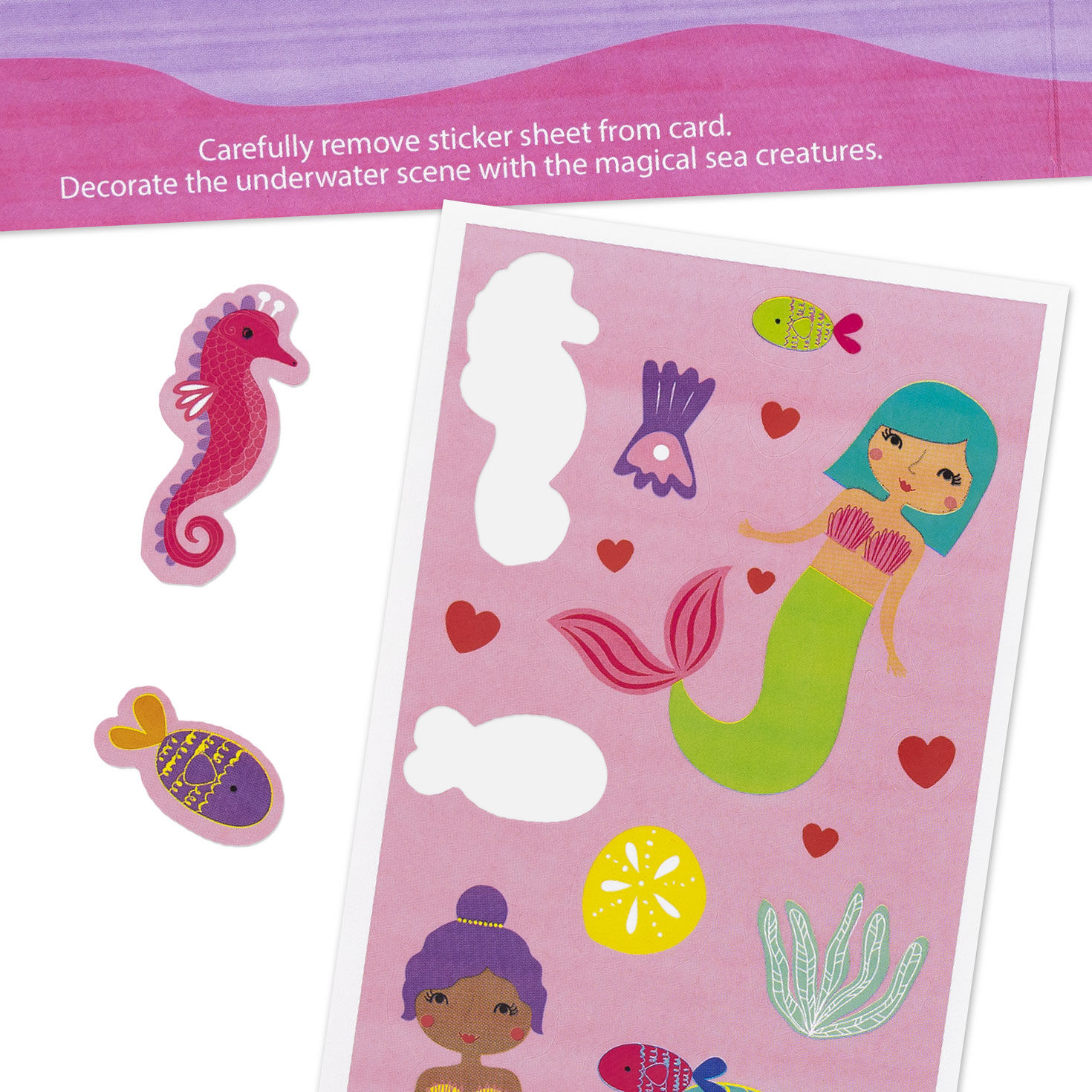 Mermaid Granddaughter Valentine's Day Card With Stickers attachment detail image number 5
