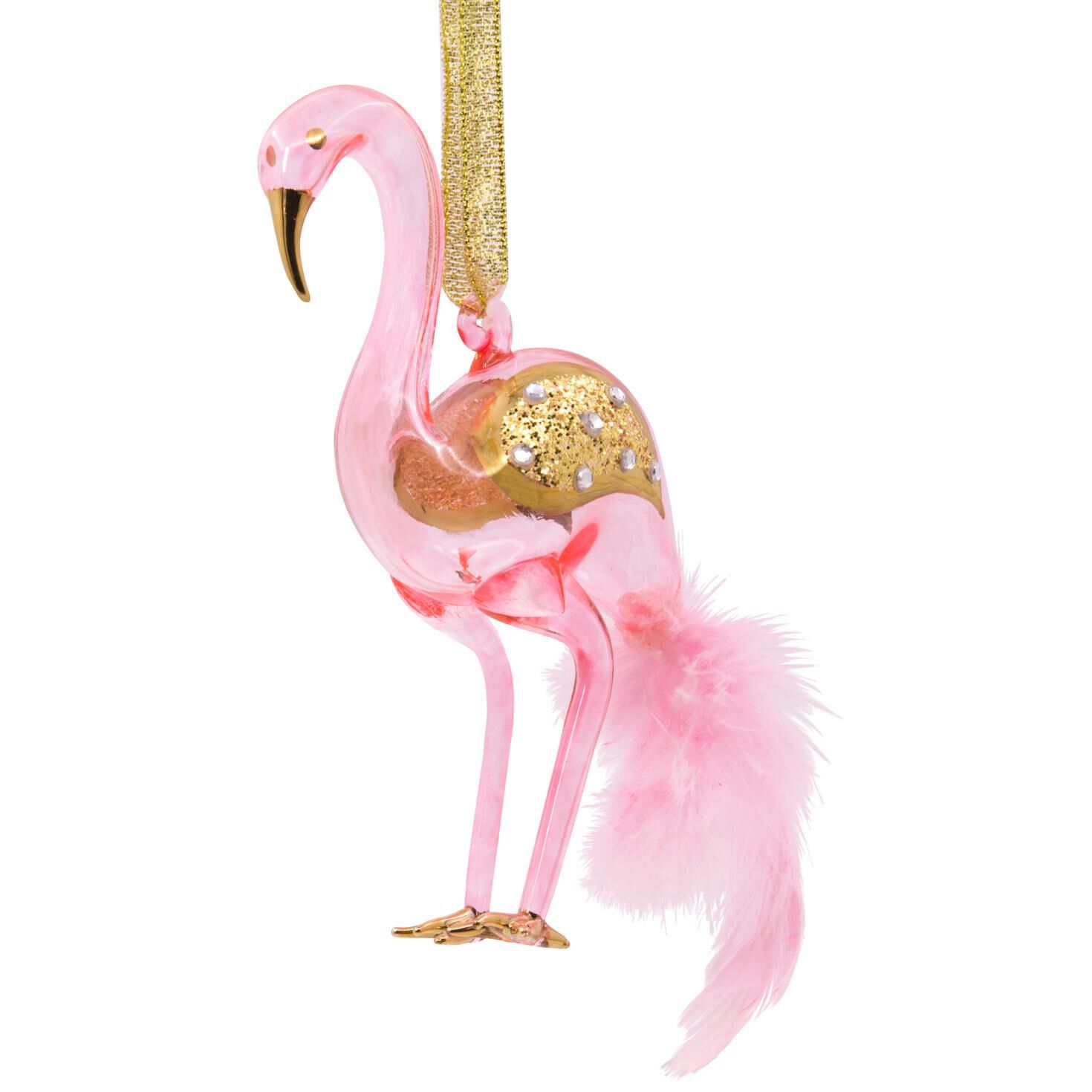 Signature Premium Pink Flamingo Glass Hallmark Ornament Specialty Ornaments Hallmark