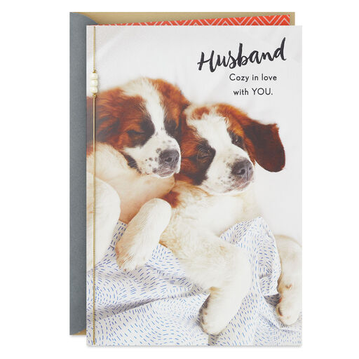 Cozy in Love Anniversary Card for Husband, 