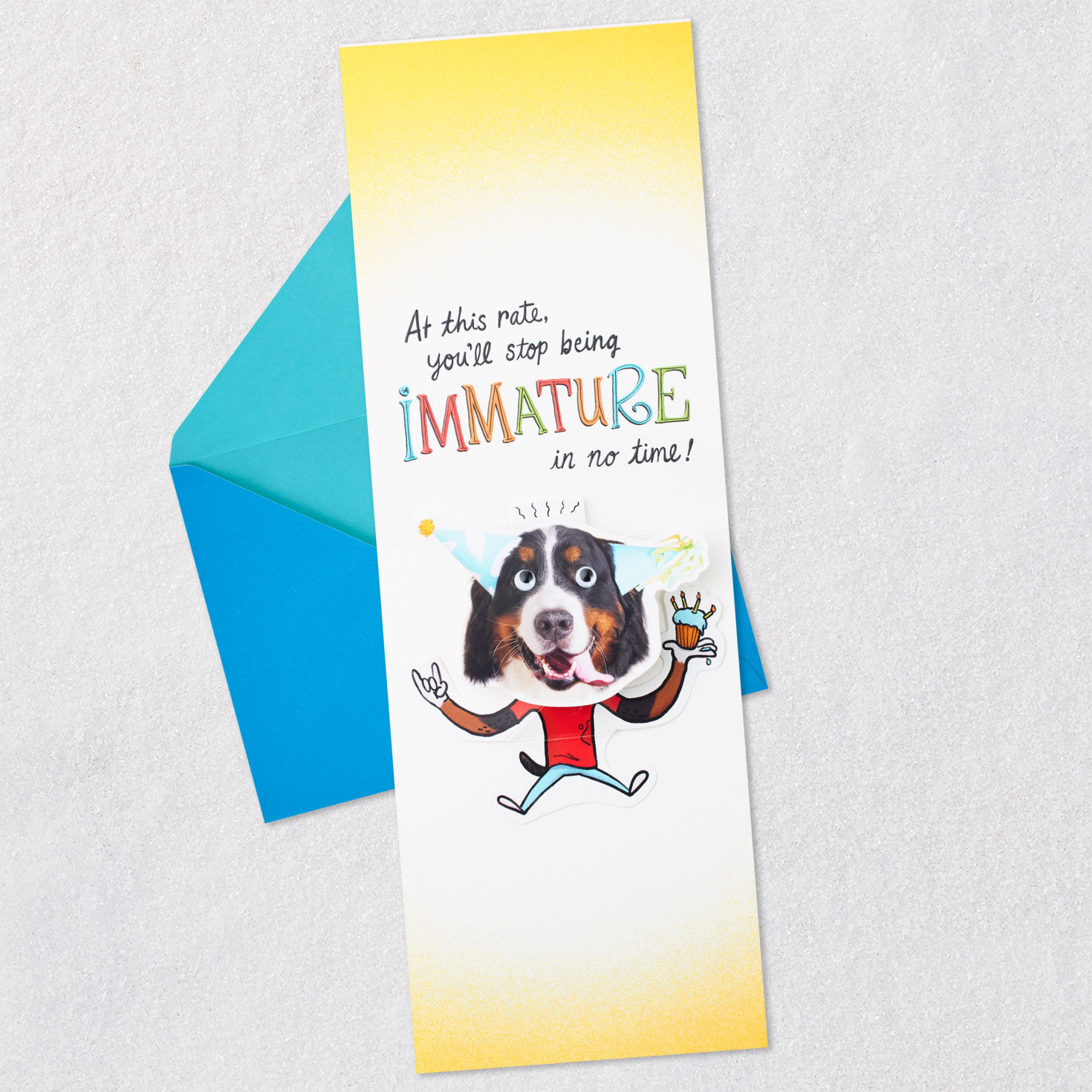 Dog Spokesperson Funny Birthday Card for Brother Open card with envelope image number 2