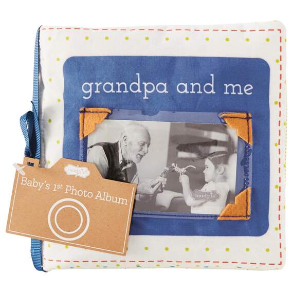 Mud Pie Grandpa and Me Baby's First Soft Photo Album, , large image number 1