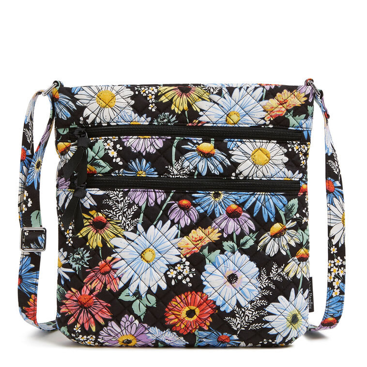 Vera Bradley Iconic Triple Zip Hipster in Daisies
