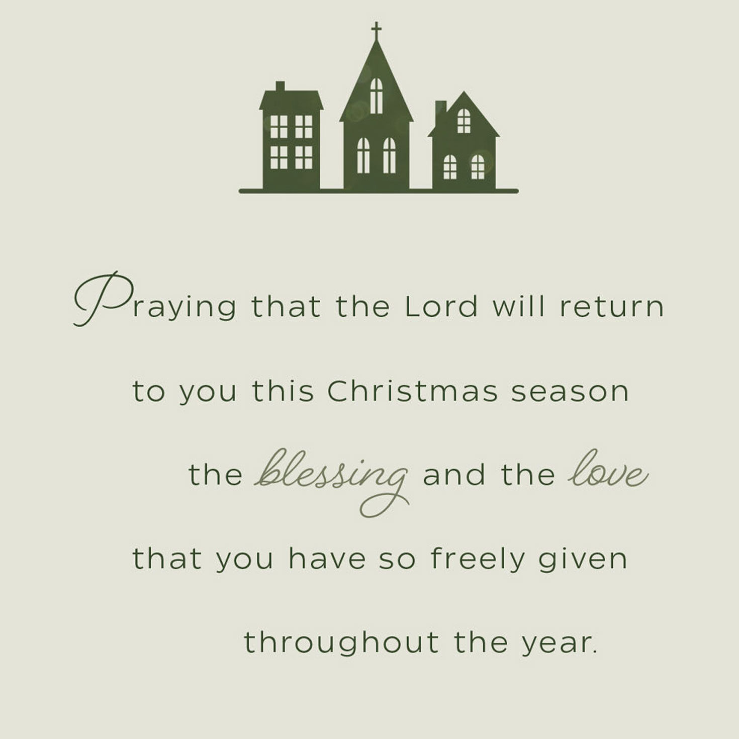Wooden Church Minister Religious Christmas Card Sentiment image number 2