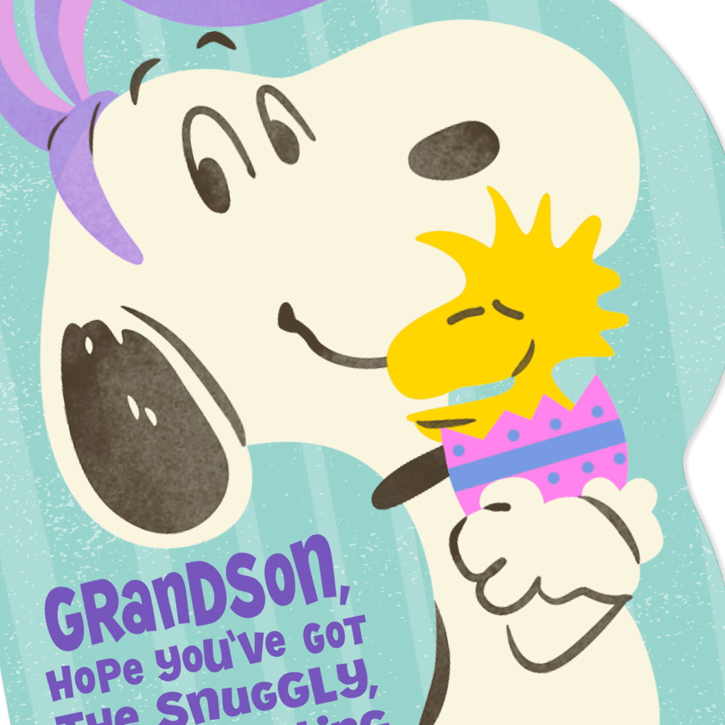 Peanuts&reg; Snoopy Hugging Woodstock Easter Card for Grandson, , large image number 4