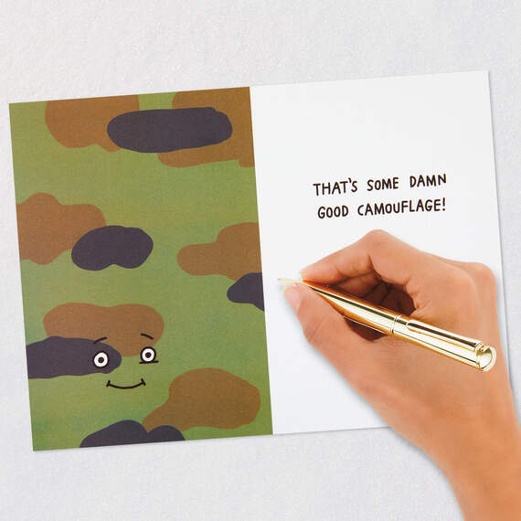 Damn Good Camouflage Funny Birthday Card, , large image number 6